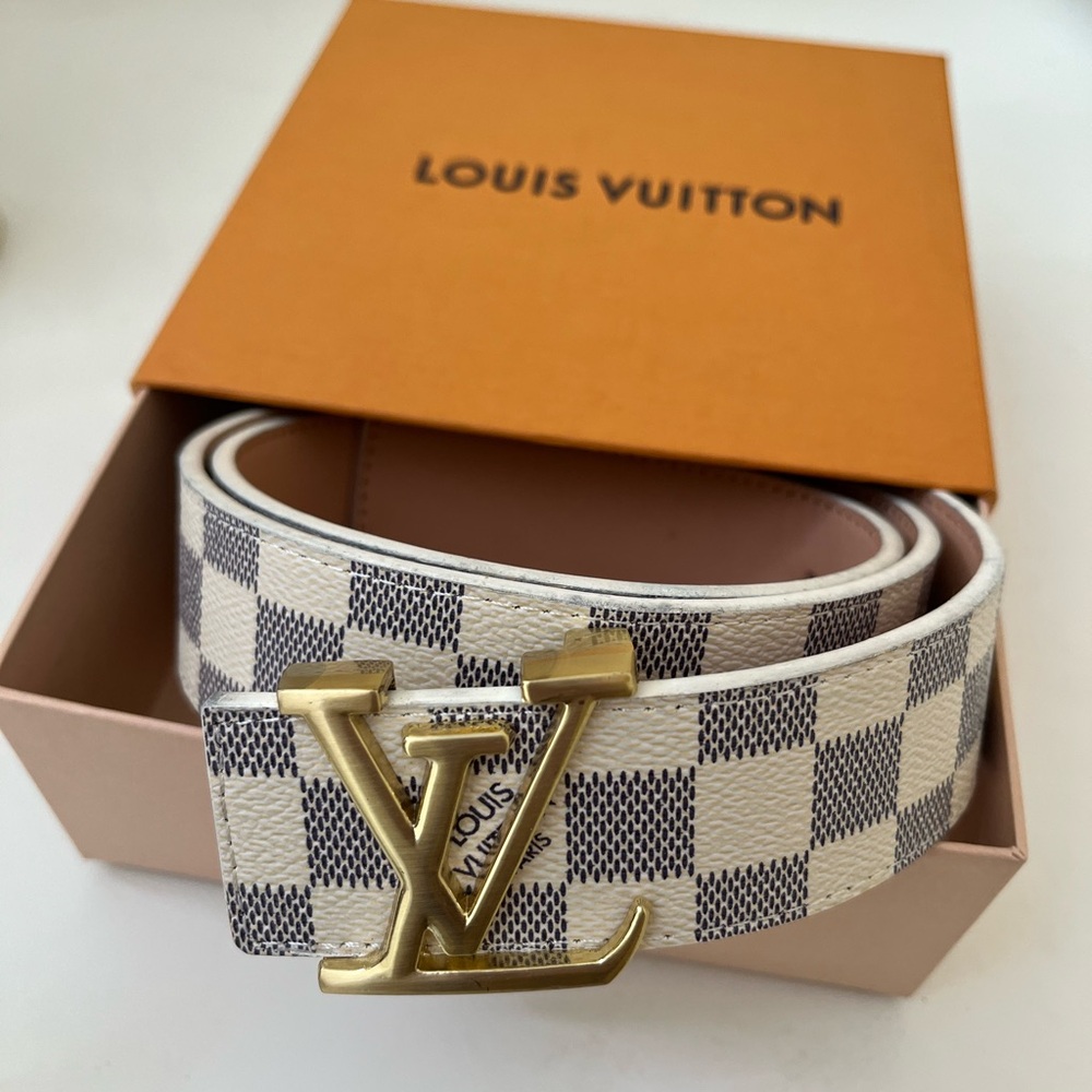 Women’s Louis Vuitton Gold and Tan Belt 44